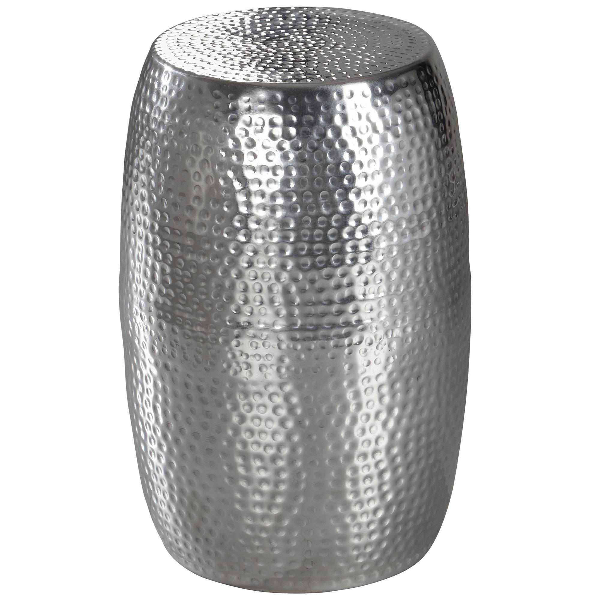 BEISTELLTISCH Aluminium Orientalisch ENNS, Silber 30x30x49 cm - Silberfarben, Metall (30/30/49cm) - KADIMA DESIGN