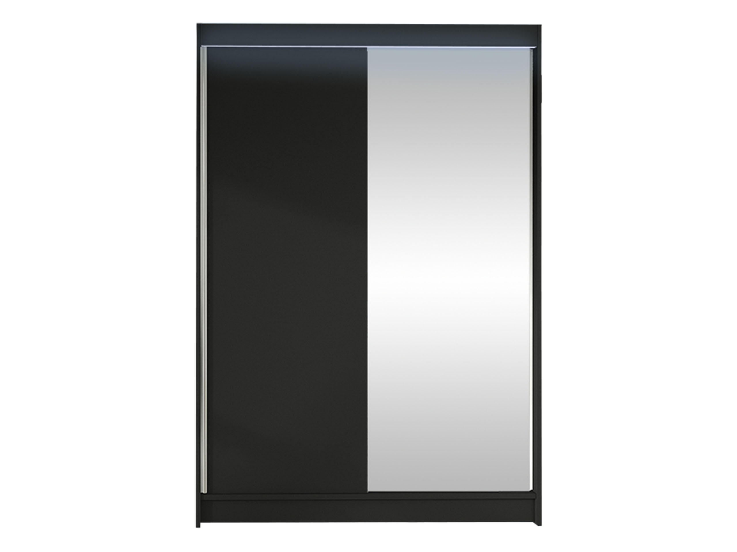 Mirjan24 Schwebetürenschrank Schwarz 120x200x58 cm