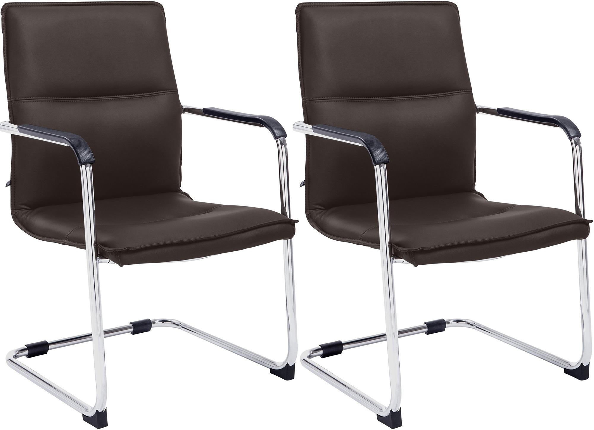 SCHWINGSTUHL 2er Set Lederlook Braun - Braun, Textil/Metall (57/92/59cm) - CLP
