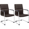 SCHWINGSTUHL 2er Set Lederlook Braun - Braun, Textil/Metall (57/92/59cm) - CLP