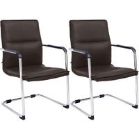 SCHWINGSTUHL 2er Set Lederlook Braun - Braun, Textil/Metall (57/92/59cm) - CLP