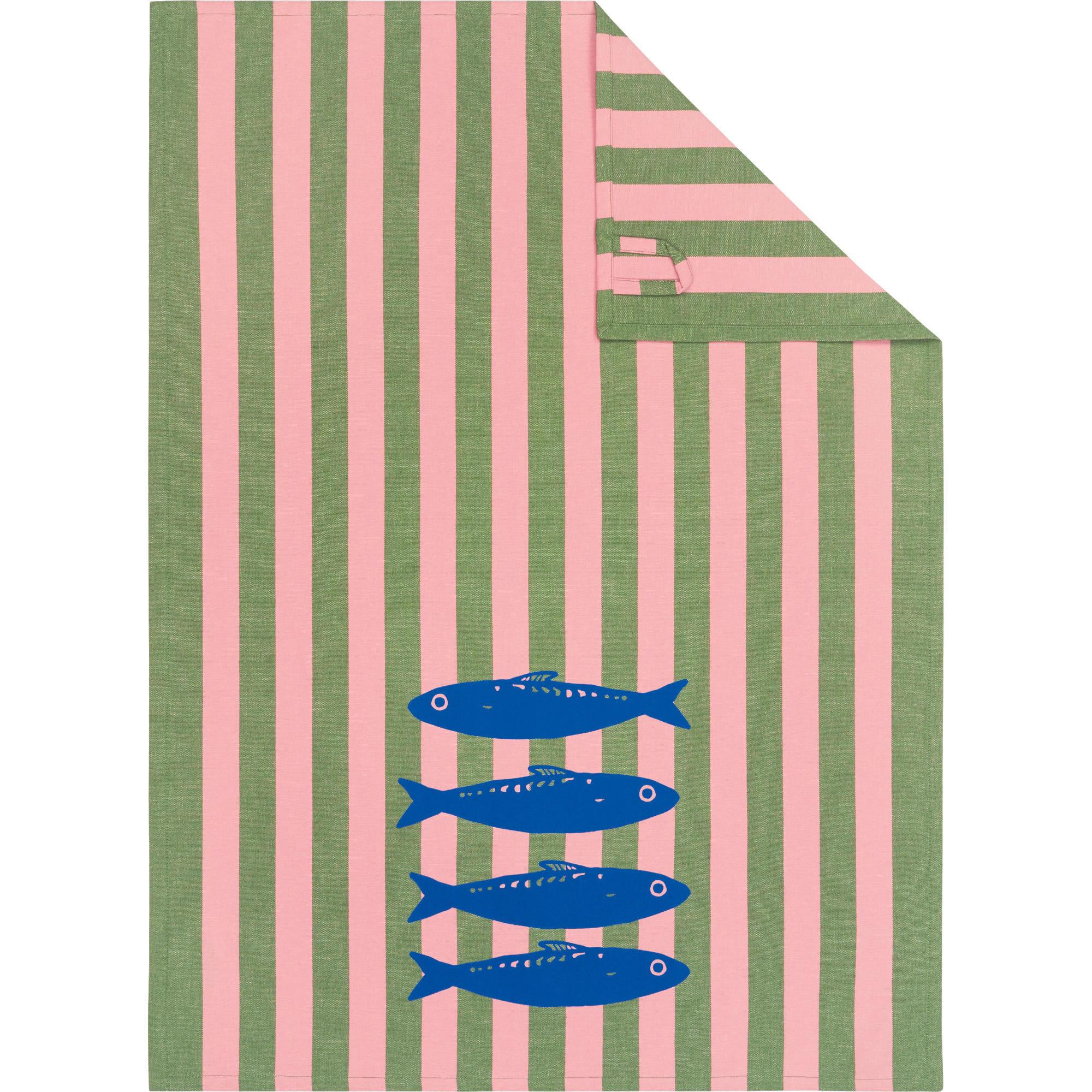 GESCHIRRTÜCHER PRINTS & STRIPES SARDINEN 543 OLIV/ROSA - 24 - Rosa, Textil (50/70cm) - Cawö