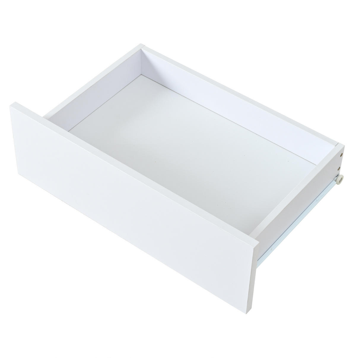 COUCHTISCH 100/50/35 cm weiß aus Spanplatte mit 2 Schubladen und LED-Beleuchtung - Weiß, Holzwerkstoff (100/50/35cm) - OKMYHOME