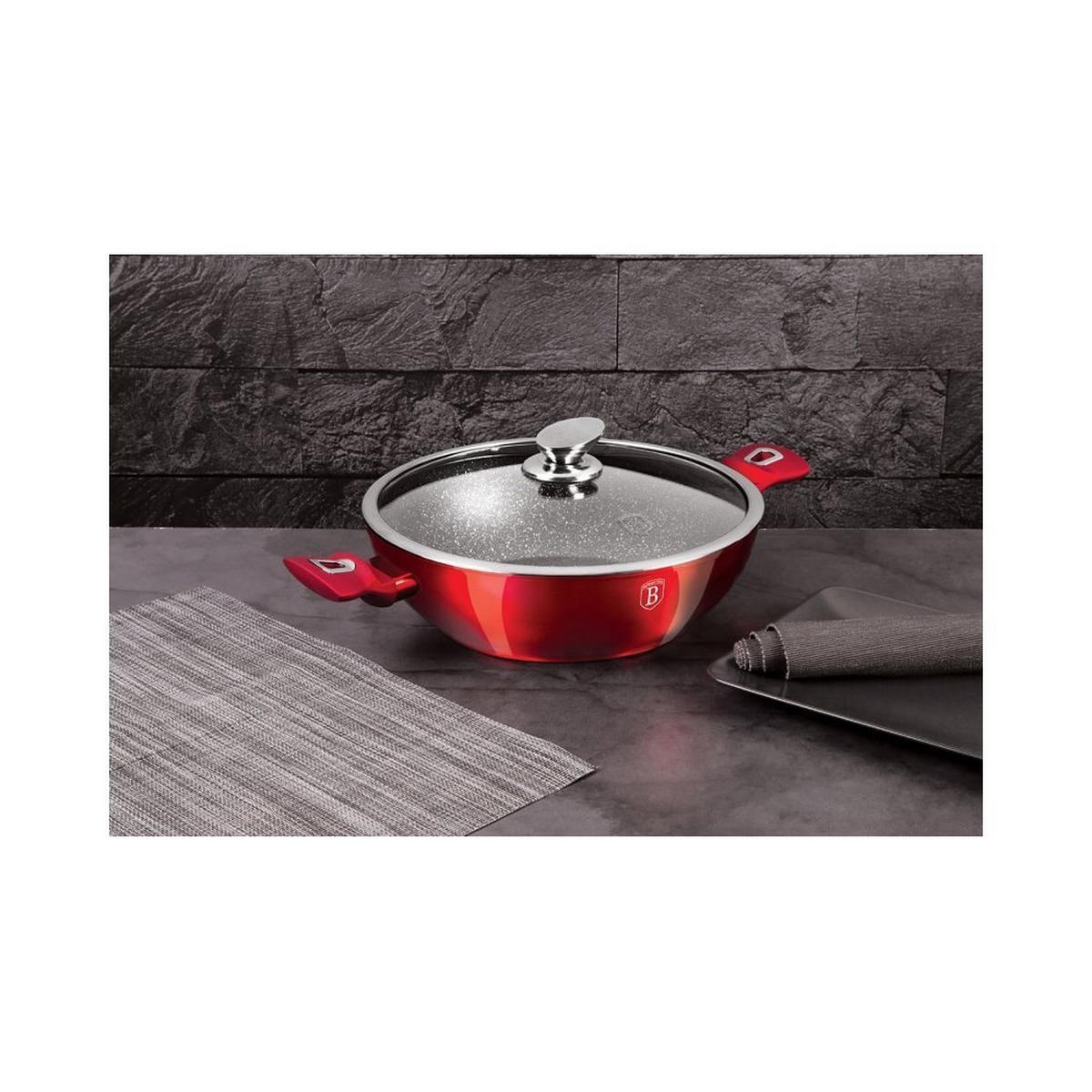 TOPF Rot 30/30/8.8 cm BH7110 - Rot, Metall (30cm) - Berlinger Haus