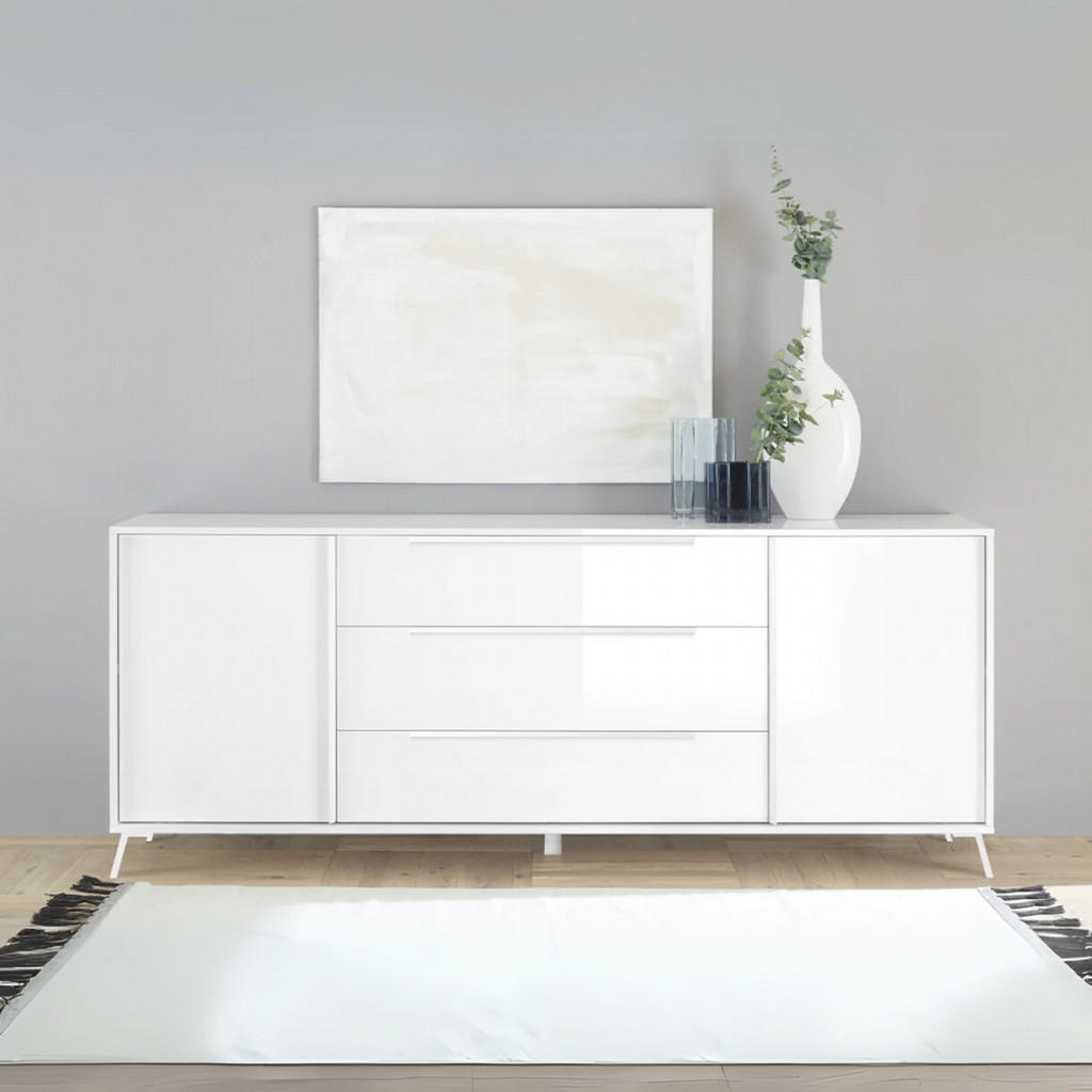 Thumbnail - Calicosy Sideboard, Weiß, Holzwerkstoff, 40x84x205 cm, Wohnzimmer, Kommoden & Sideboards, Sideboards