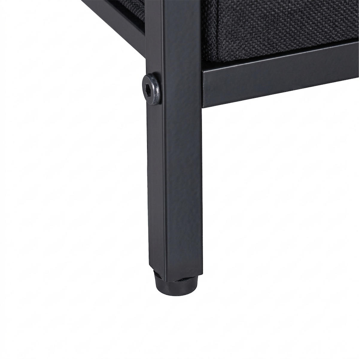 ODKLÁDACÍ stůl - černá, kov/kompozitní dřevo (30/40/60cm) - Relaxdays