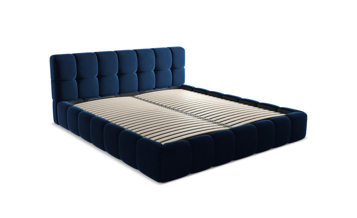 POLSTERBETT mit Bettkasten und Lattenrost 200x228 Beige - Beige/Schwarz, Kunststoff/Textil (180/200cm) - Makamii