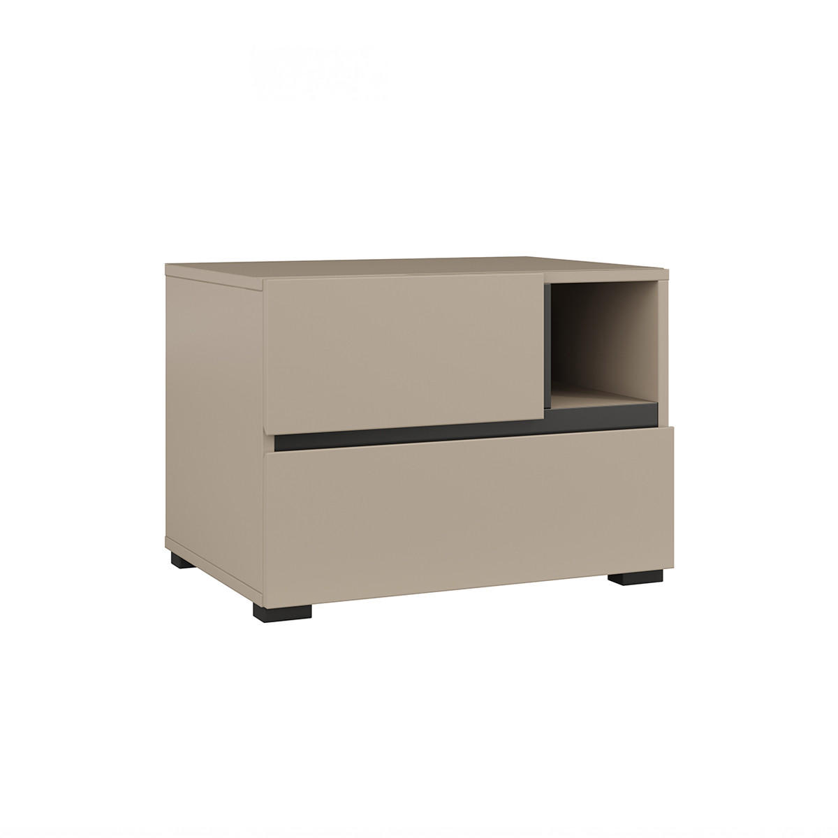 NOČNÍ STOLEK Lilia Krtek - šedohnědá, kompozitní dřevo (55/40/40cm) - Petits-meubles