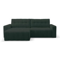 ECKSOFA Maillo Dunkelgrün Cord - Dunkelgrün/Schwarz, Kunststoff/Textil (245/143cm) - Selsey