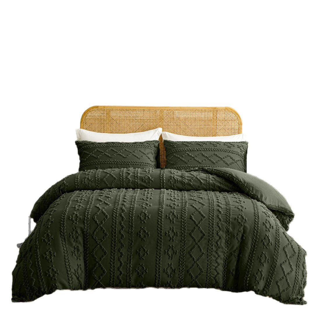 BETTBEZUG (200 x 230 cm) + zwei Kissenbezüge (51 x 76 cm) – Grün - Grün, Textil (230/200cm)