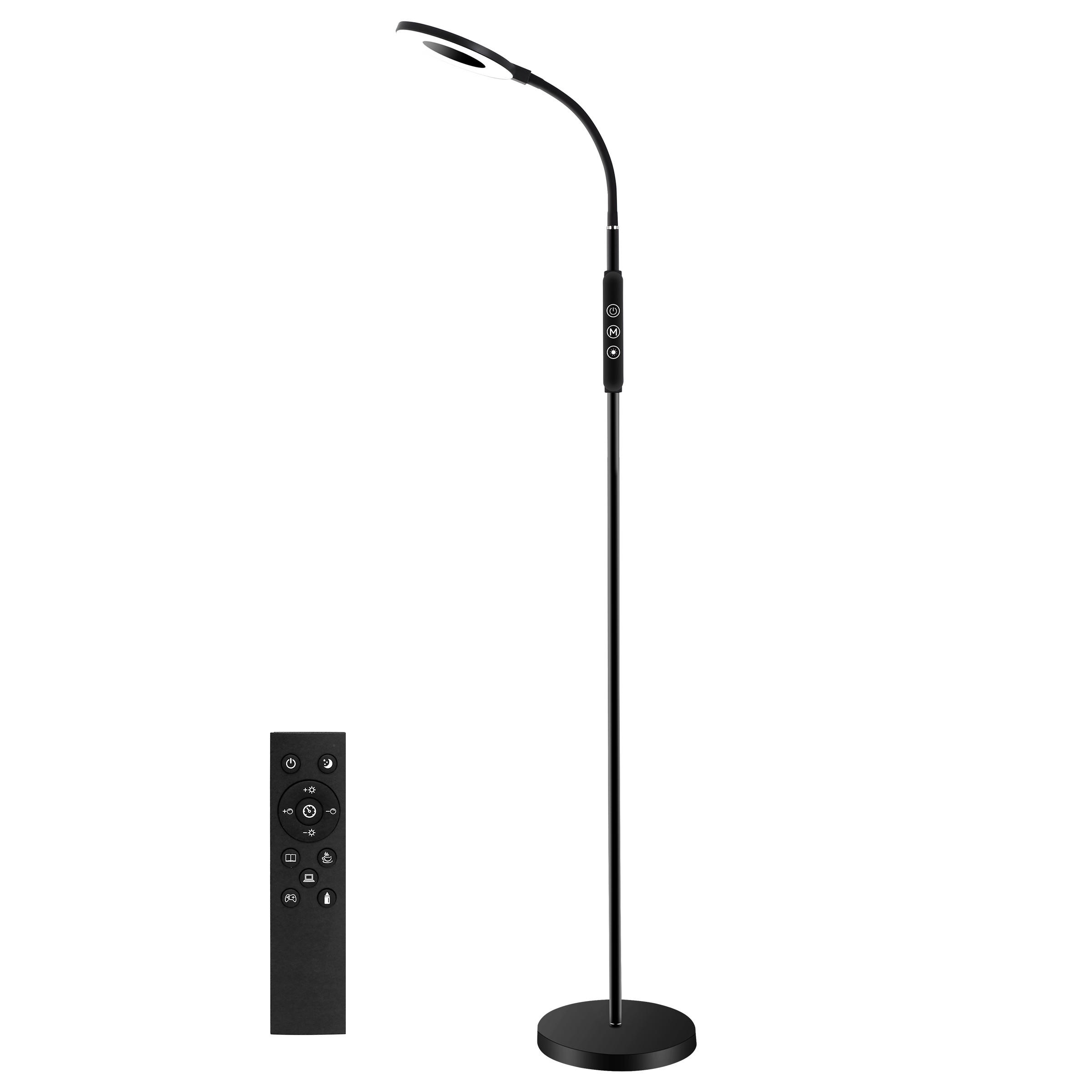 STEHLEUCHTE FL1061 LED Dimmbar - Schwarz, Metall (22/22/170cm) - LOVHAUS