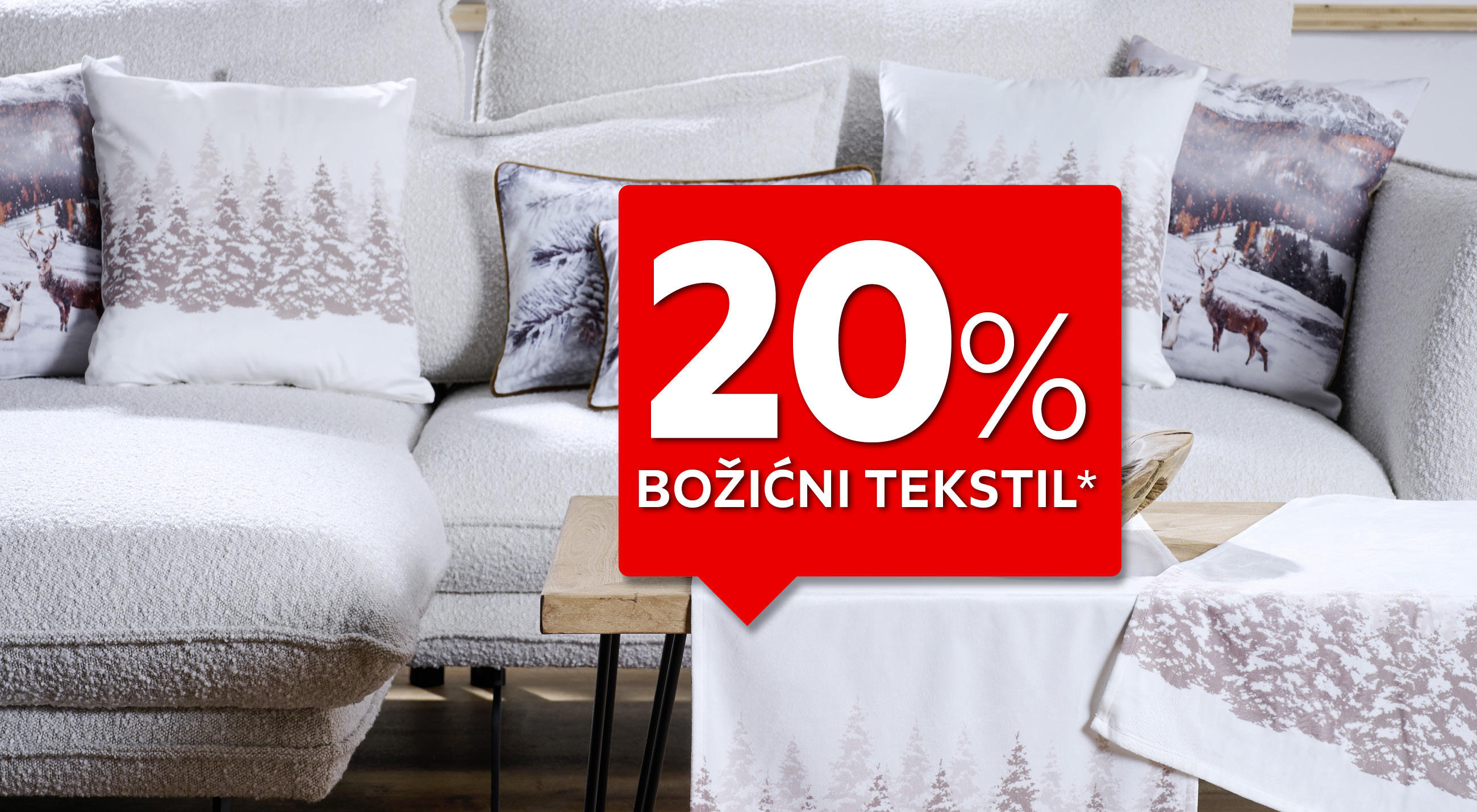 20% božićni tekstil*