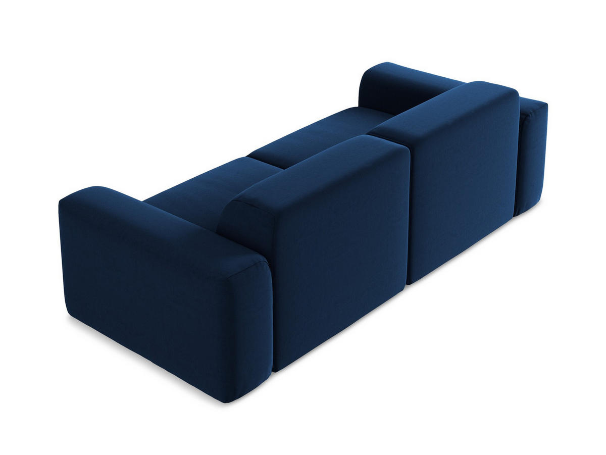 POUF Strukturstoff Blau - Türkis/Schwarz, Holzwerkstoff/Kunststoff (75/37/75cm) - Makamii