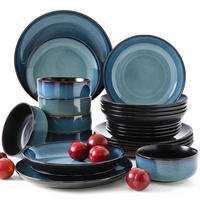 TAFELSERVICE 6 Personen BALI 24-tlg - Blau, Keramik (27/2/27cm) - Ritzenhoff Breker