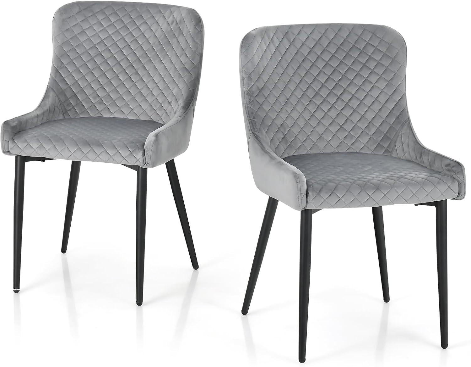 KÜCHENSTUHL Grau - Grau, Textil (52/80/60cm) - COSTWAY