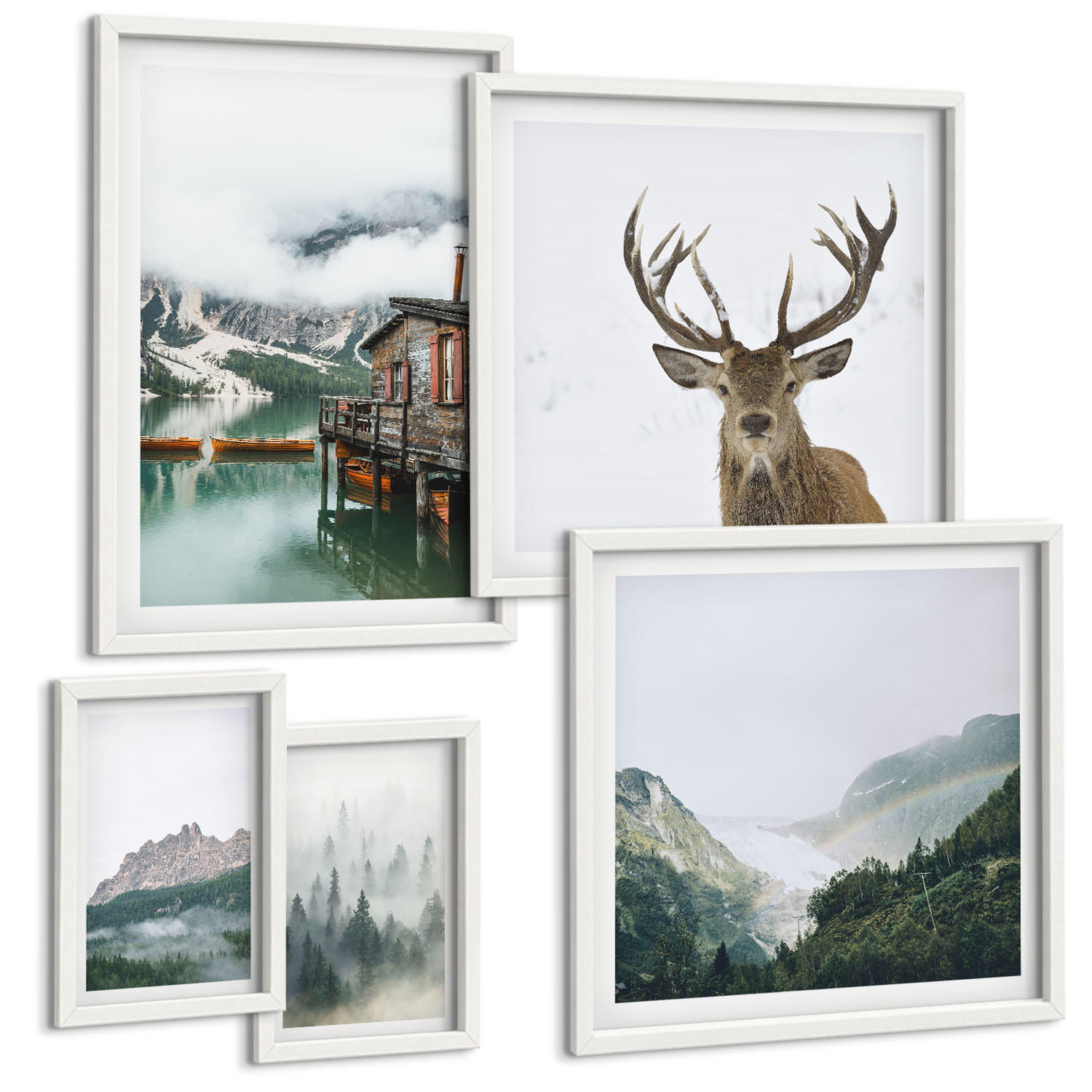 Tulup Bilder Weiß 40x60 cm