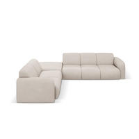ECKSOFA links Molino aus strukturiertem Stoff beige 6 Sitzplätze - Beige, Textil (250/315cm) - Micadoni
