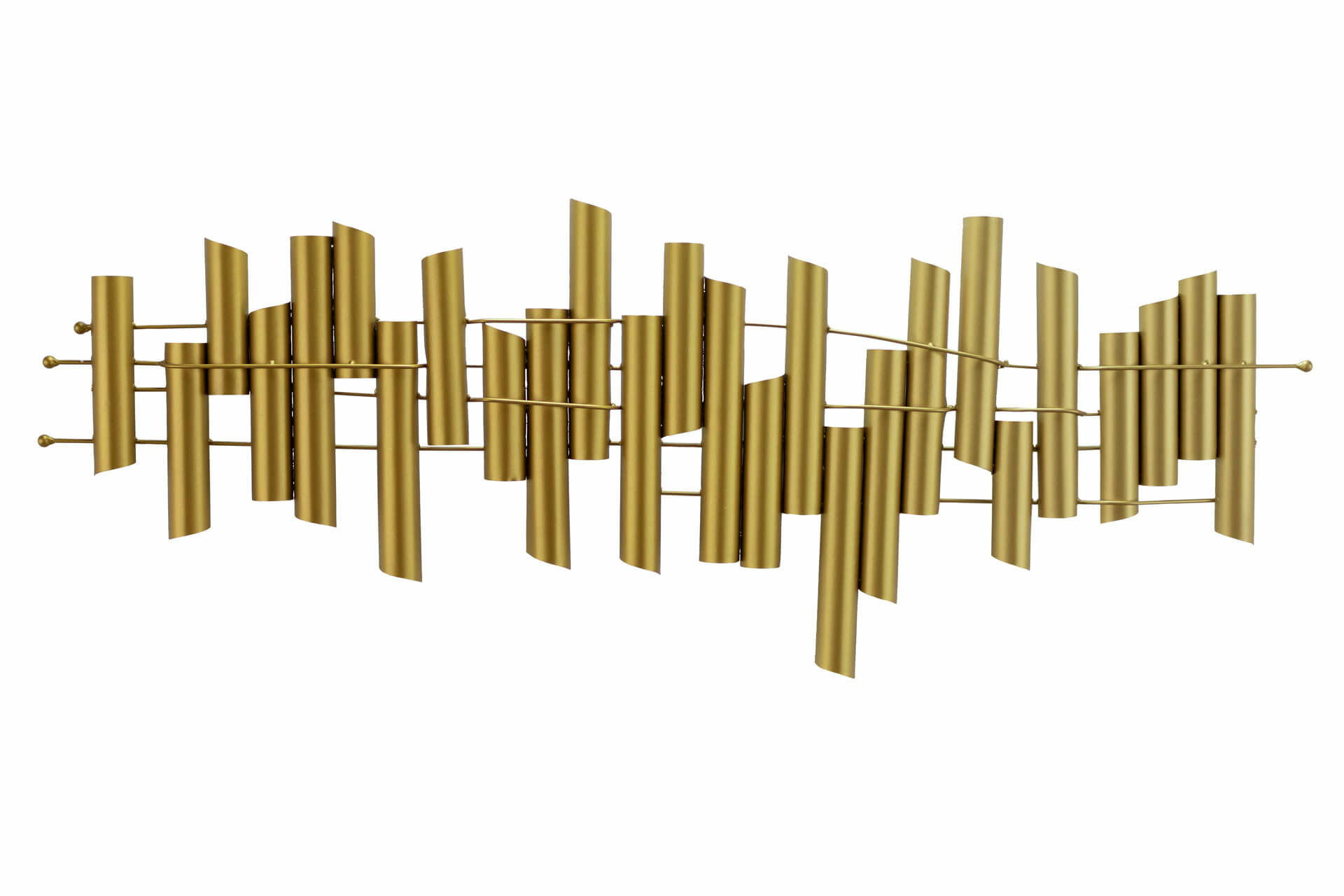 WANDDEKO Gold 115/38 cm - Goldfarben, Metall (2.21/38/5cm) - KUNSTLOFT