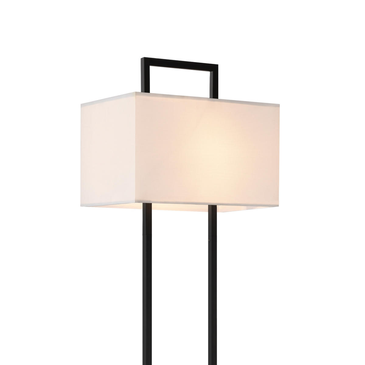 STEHLEUCHTE Sigdal - Schwarz/Weiß, Textil/Metall (25/40/165cm) - lux.pro