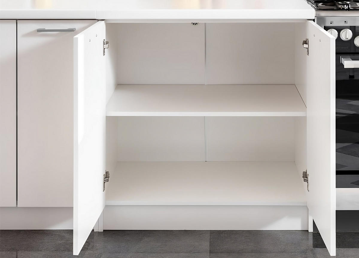 KÜCHENZEILE LECO 240 licht sonoma - Sonoma Eiche, Holzwerkstoff (240/82/46cm) - roe furniture