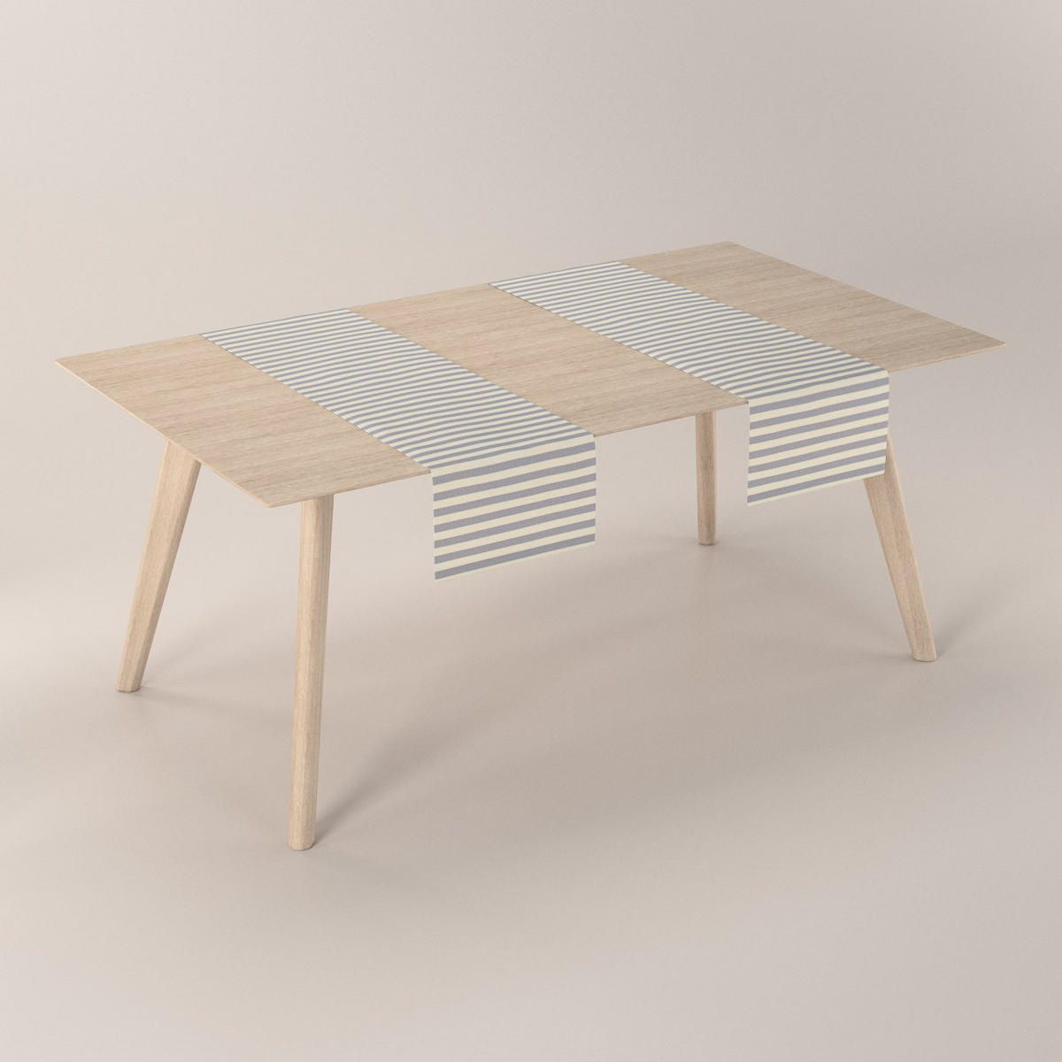 TISCHLÄUFER Quadro, dunkelblau und ecru, 40x130 cm - Blau, Textil (40/130cm) - Dekoria