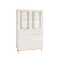 VITRINENSCHRANK DOPPELTER Elian Weiß 95 cm x 170 cm - Weiß, Holzwerkstoff (95/170/39cm)