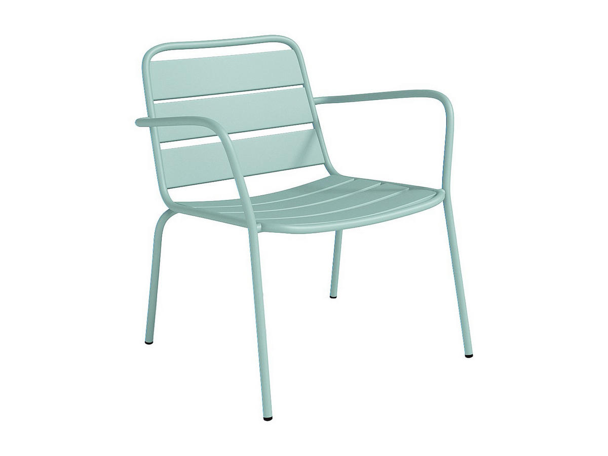 GARTENSITZGRUPPE im Set - 2 Personen-Sitzer - Metall - Mandelgrün - - Grün, Metall - Vente-Unique