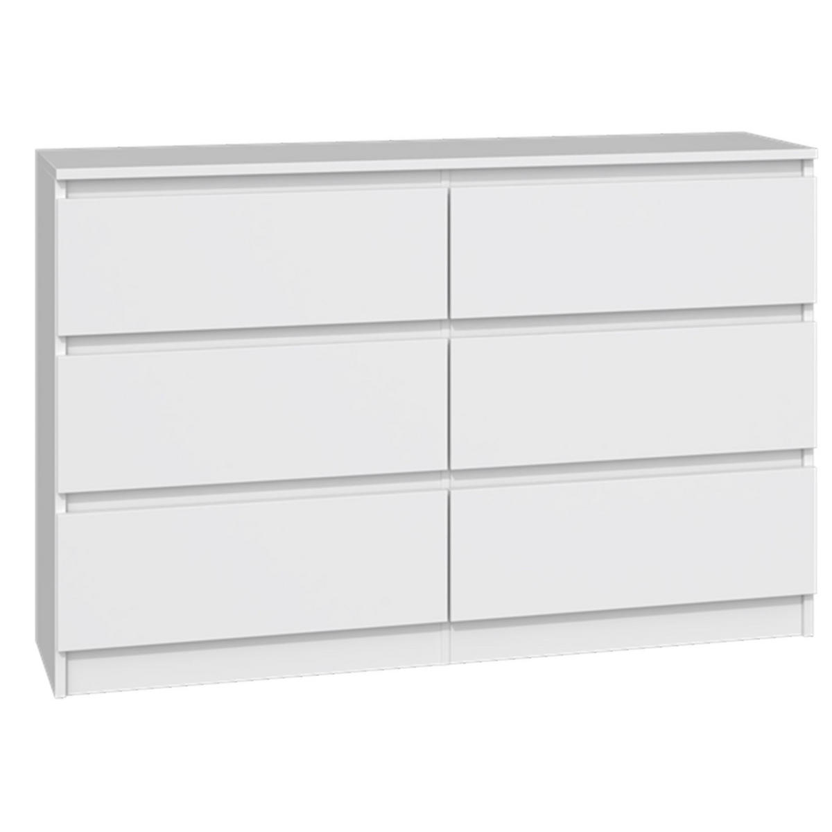 KOMMODE Malwa weiß, 75 x 120 x 30 cm - Weiß, Holzwerkstoff (120/75/30cm) - Selsey