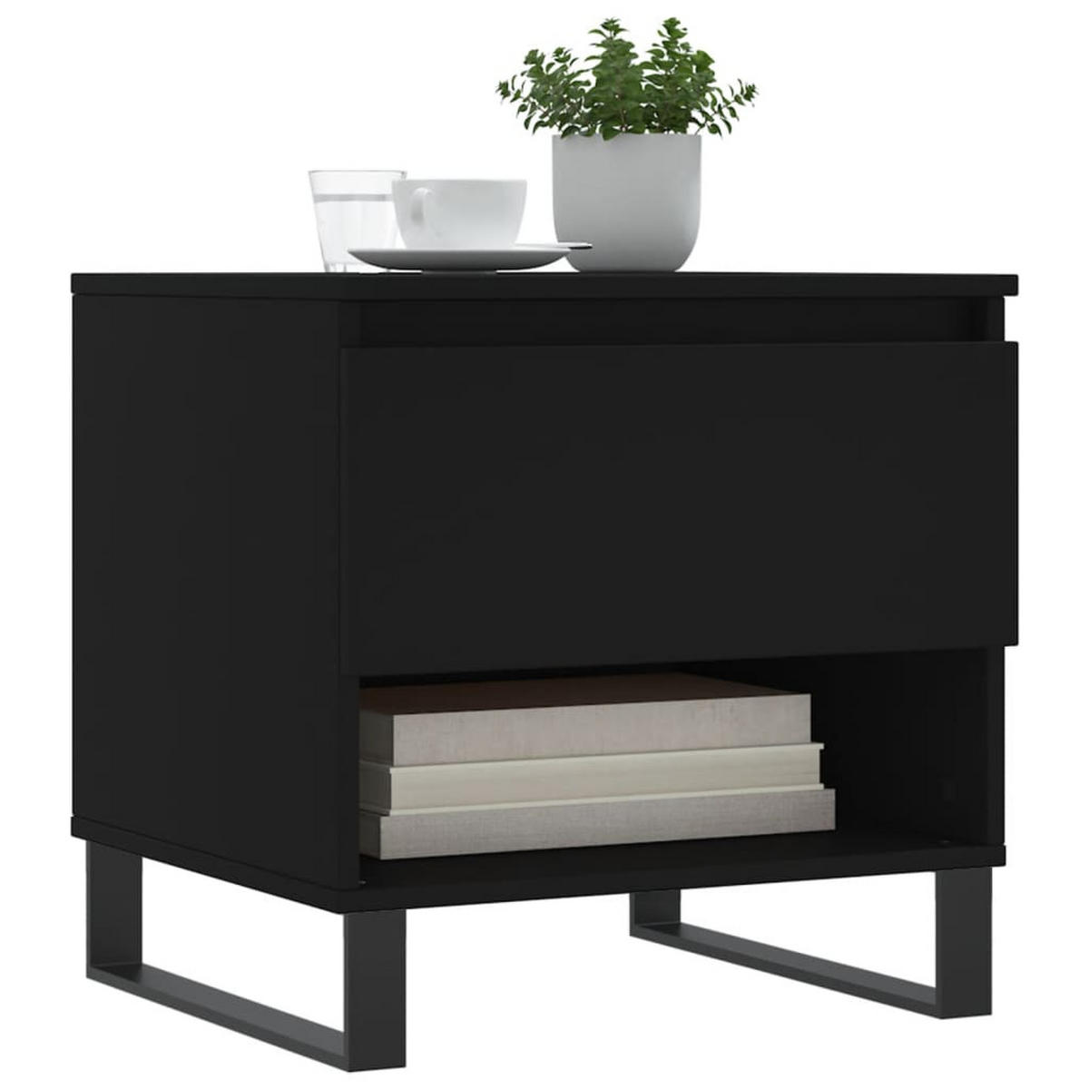 COUCHTISCH Schwarz 50x46x50 cm Holzwerkstoff - Schwarz, Holzwerkstoff (50/46/50cm) - furnicato