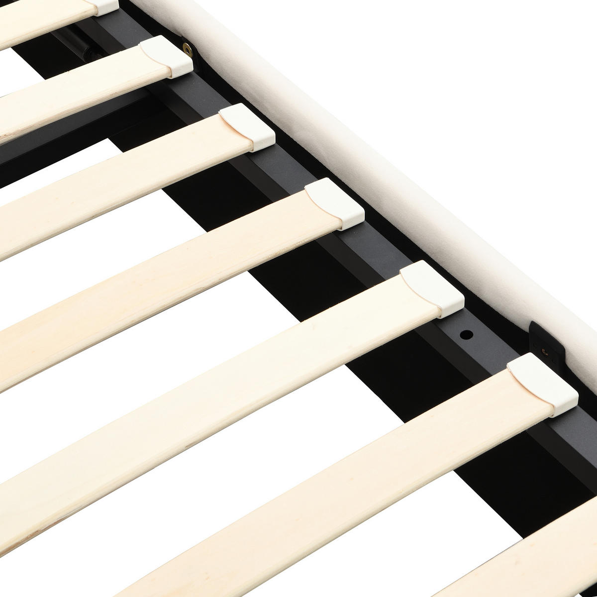 POLSTERBETT 140x190 mit Lattenrost 2 Schubladen Velours Beige - Beige, Textil (140/190cm) - FLIEKS