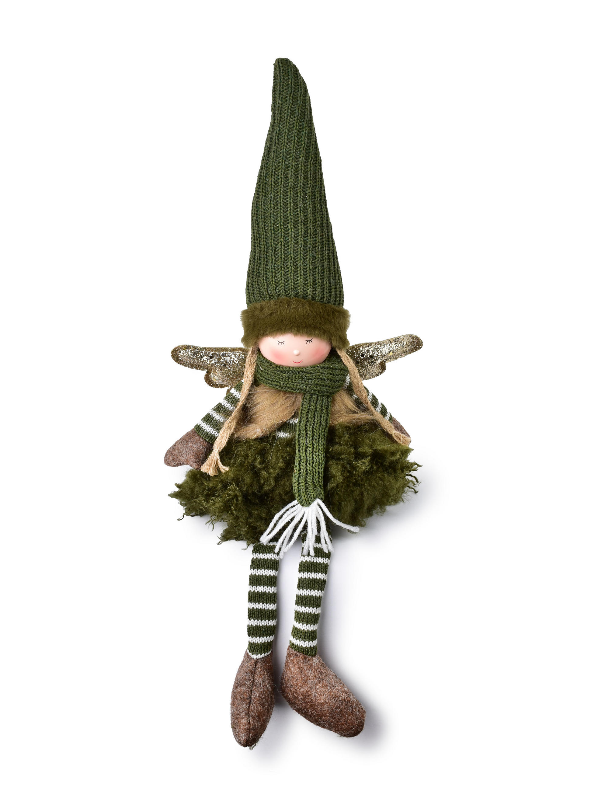 PLÜSCHFIGUR Santa Lila Grün - Grün, Textil (14/33/20cm) - Mondex