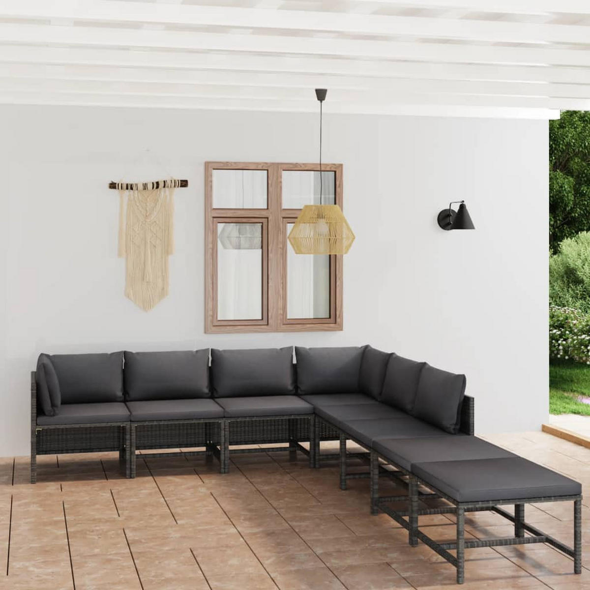 GARTENSET Reidinger 8-teilig - Grau, Metall - Nettlife