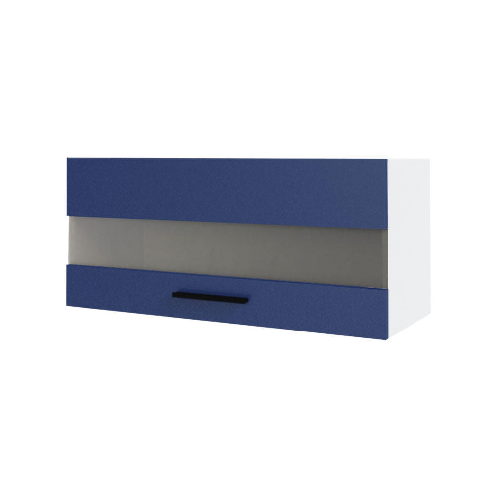 Feldmann-Wohnen Klapphängeschrank Blau, Weiß 80x36x32.5 cm