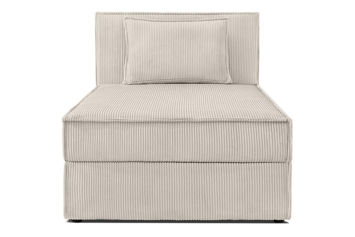 BOXSPRINGBETT ROTI Einzelbett, cremefarben - Creme/Schwarz, Holz/Holzwerkstoff (80/200cm) - KONSIMO®