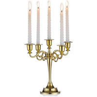 KERZENSTÄNDER 5-armig Gold 11 x 27 cm - Goldfarben, Metall (11/27/11cm)