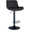 BARHOCKER Samt schwarz - Schwarz, Textil/Metall (48/81/54cm) - CLP