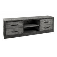 TV-BOARD Mango 180x40x60 grau lackiert HEAVY INDUSTRY #139 - Grau, Holz (180/60/40cm) - Massivmoebel24