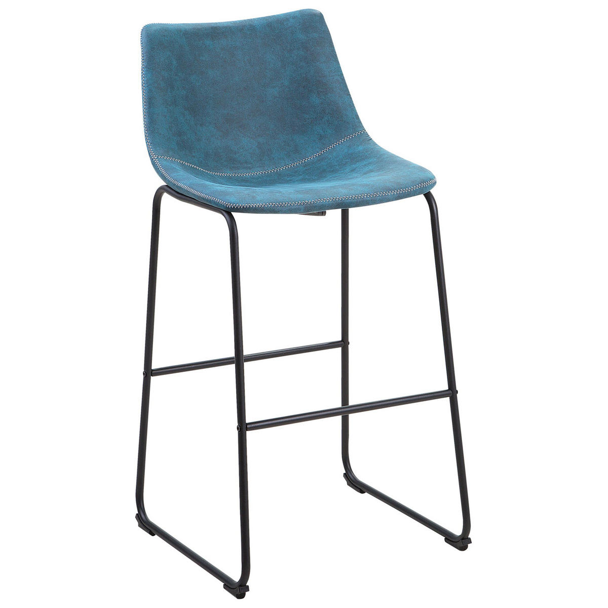 BARSTUHL 2er-Set Polsterbezug Blau Franks - Blau, Textil/Metall (46/99/46cm) - Beliani