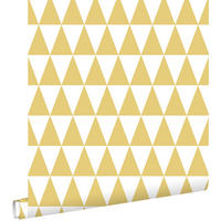 TAPETE grafische Dreiecke 53 cm x 10.05 m - Gelb, Papier (53/0.1cm) - ESTAhome