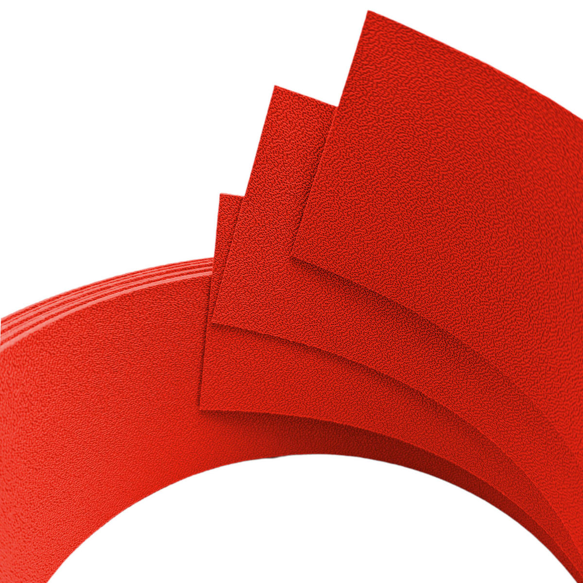 SICHTSCHUTZSTREIFEN Premium Akzentstreifen Set Drittel Rot 2,55m - Rot, Kunststoff (255/6.3cm) - ZAUN|ZU
