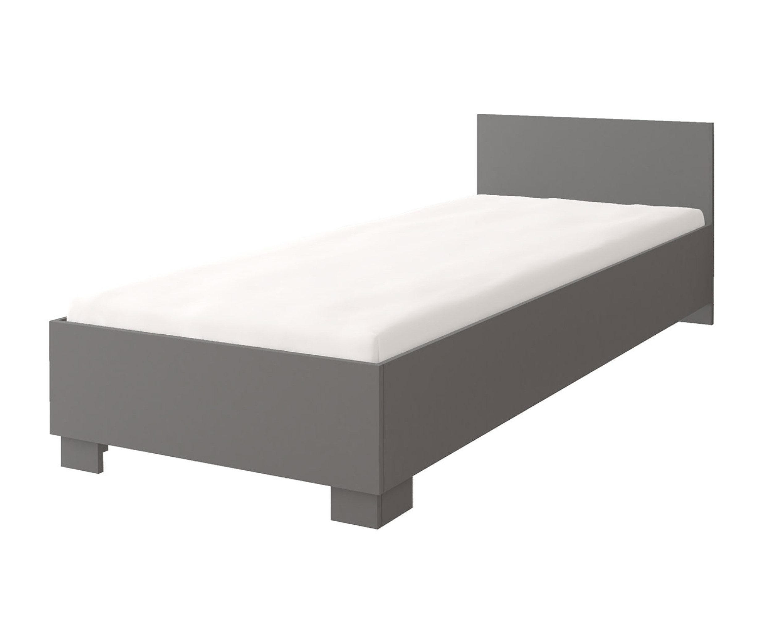JUGENDBETT OLMO 90/200 Grau - Grau, Holzwerkstoff (90/200cm) - Deine Möbel 24