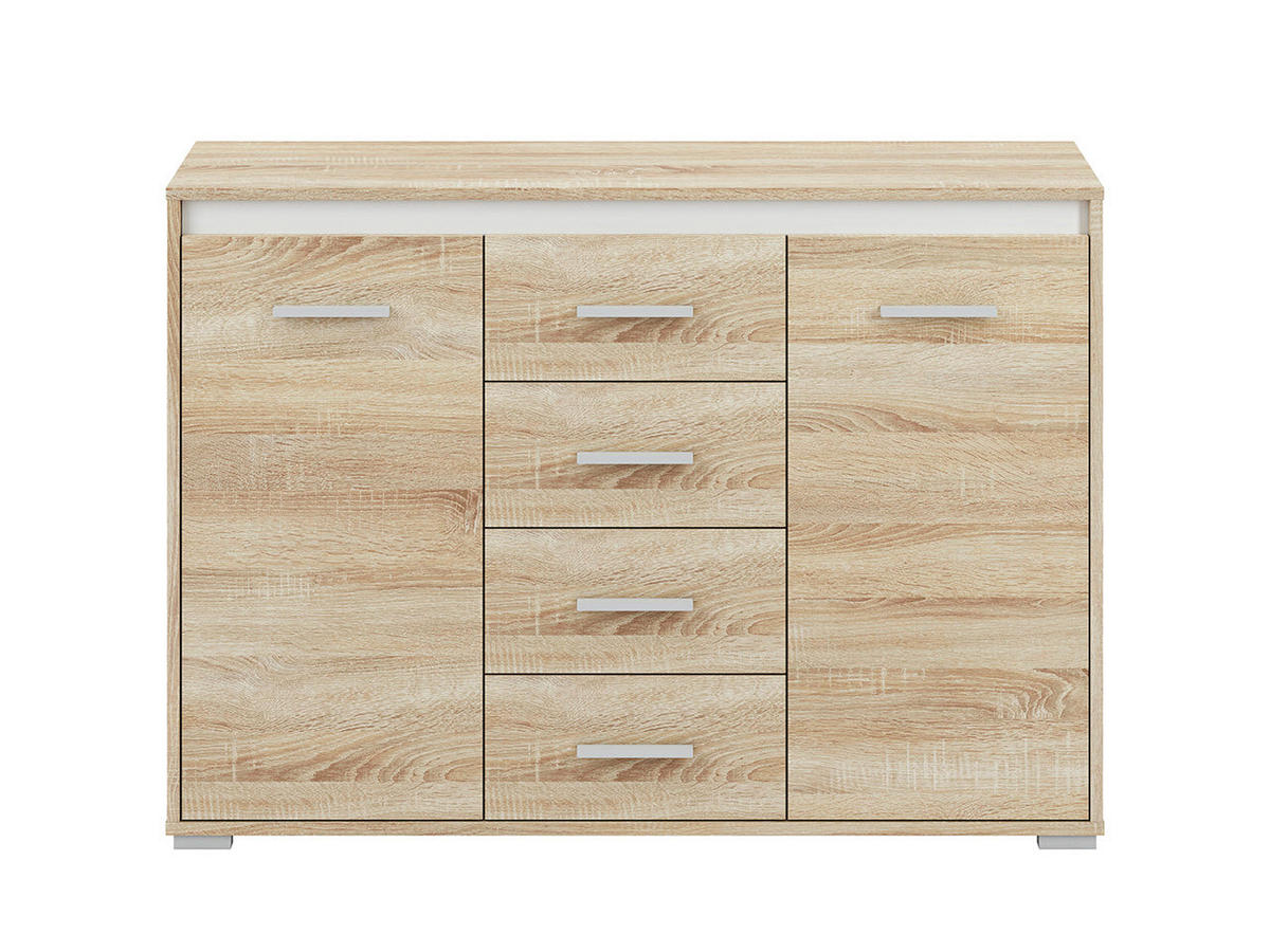 KOMMODE – AVO 14 – 120 cm – Avo – Sonoma Eiche / Weiß - Weiß/Sonoma Eiche, Holzwerkstoff (120/85/34cm) - hi-markt