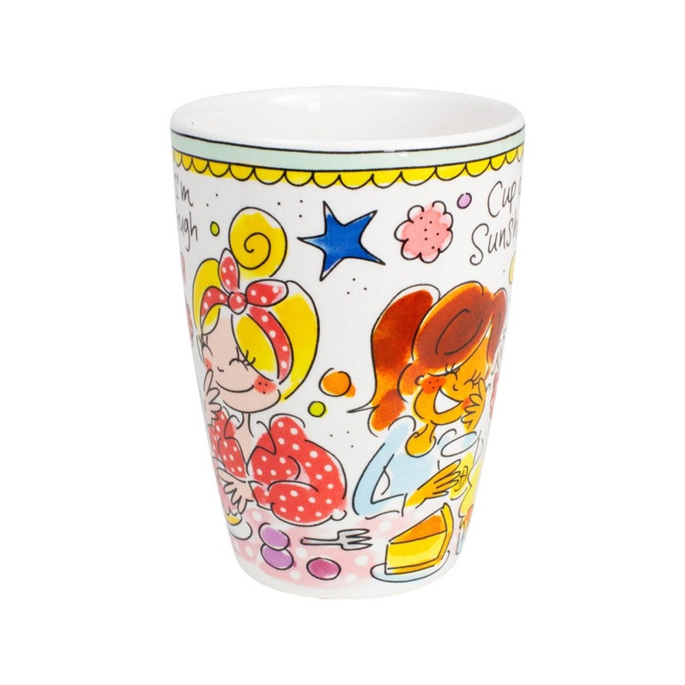 XL-BECHER Mint Rand in Bunt - 500 ml - Multicolor, Keramik (0.5L) - Blond Amsterdam