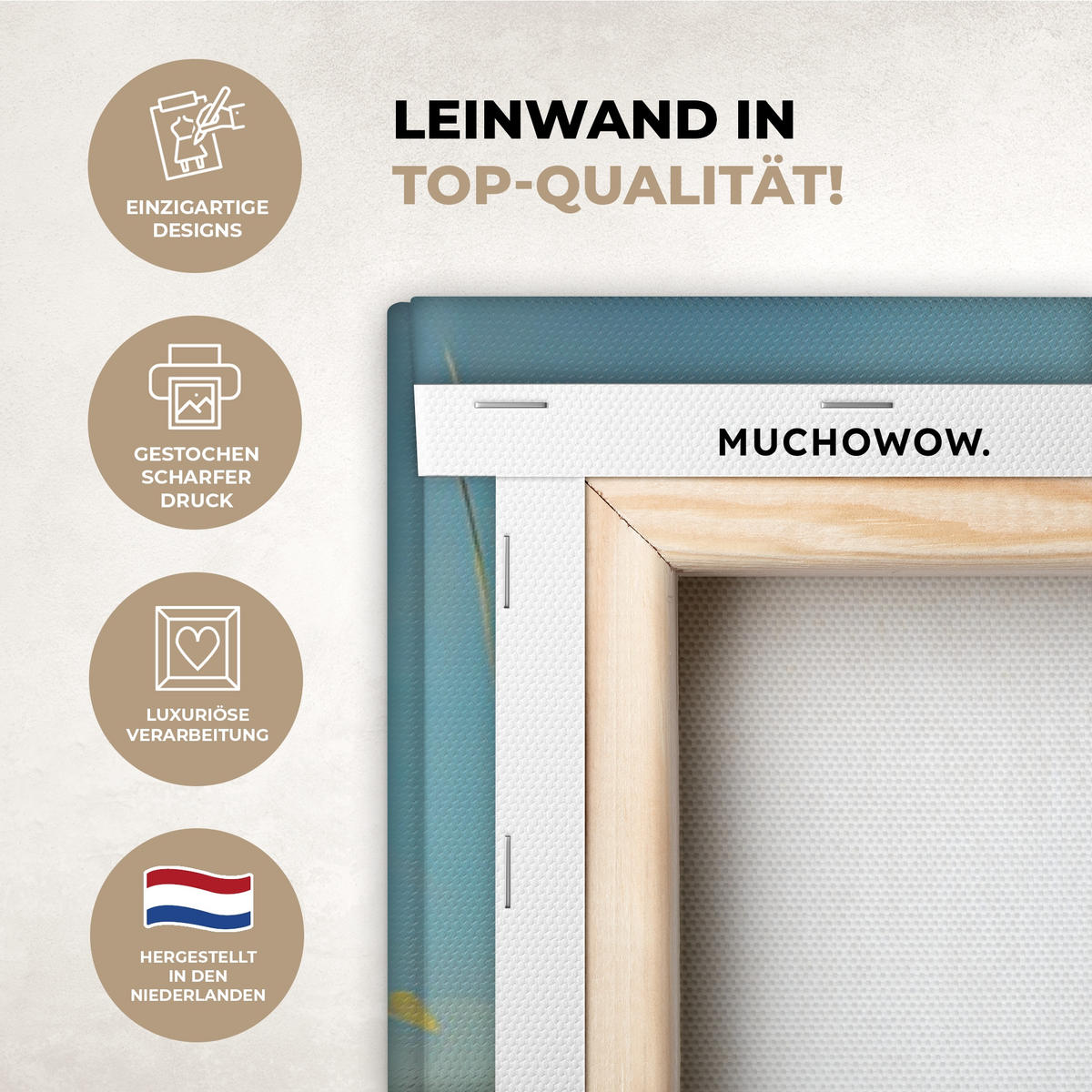 LEINWANDBILD Blumen - Aquarell - Kunst - Botanisch - Natur Deko XXL 80x120 cm - Orange, Textil (80/120cm) - MuchoWow