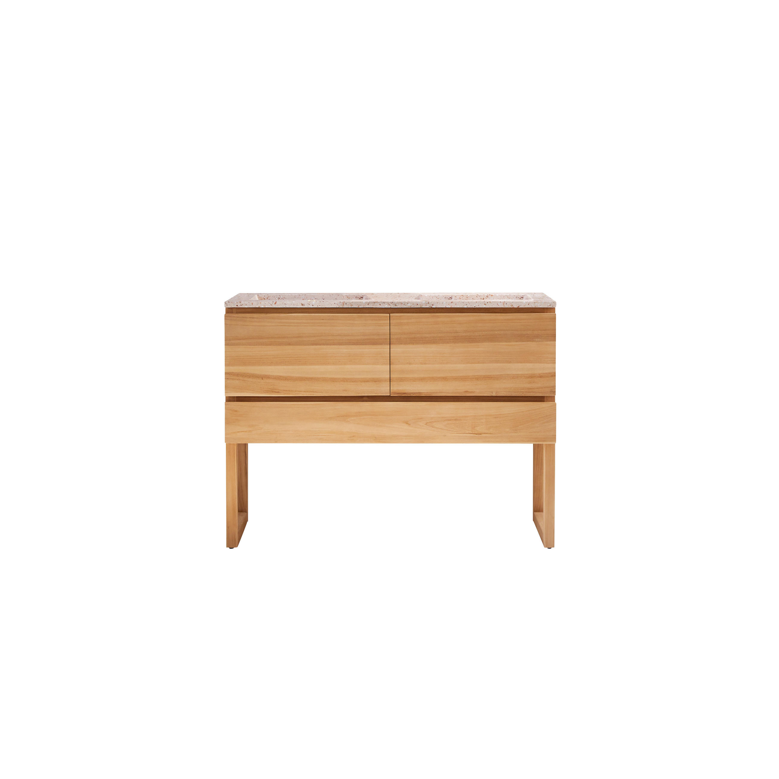 BADEZIMMERMÖBEL Edgar Rosa aus Teak - Pink, Holz (120/90/46cm) - Tikamoon