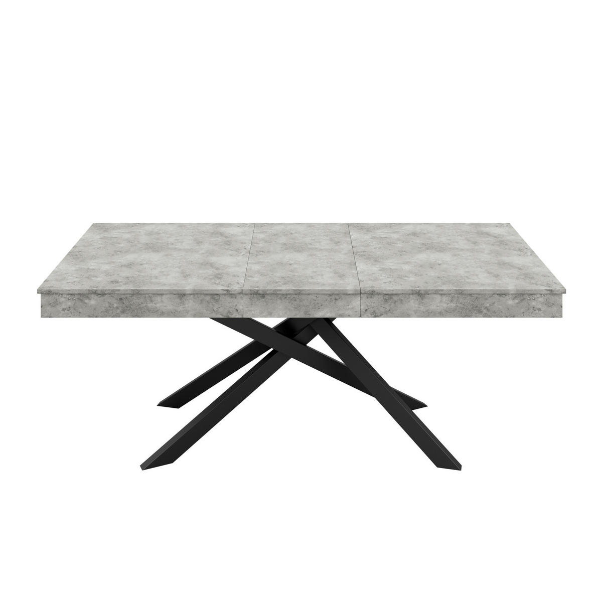 JÍDELNÍ stůl 140/180/80 cm šedý z MDF s rozkládací deskou pro 6–8 osob - šedá, kompozitní dřevo (180/80/76cm) - OKWISH