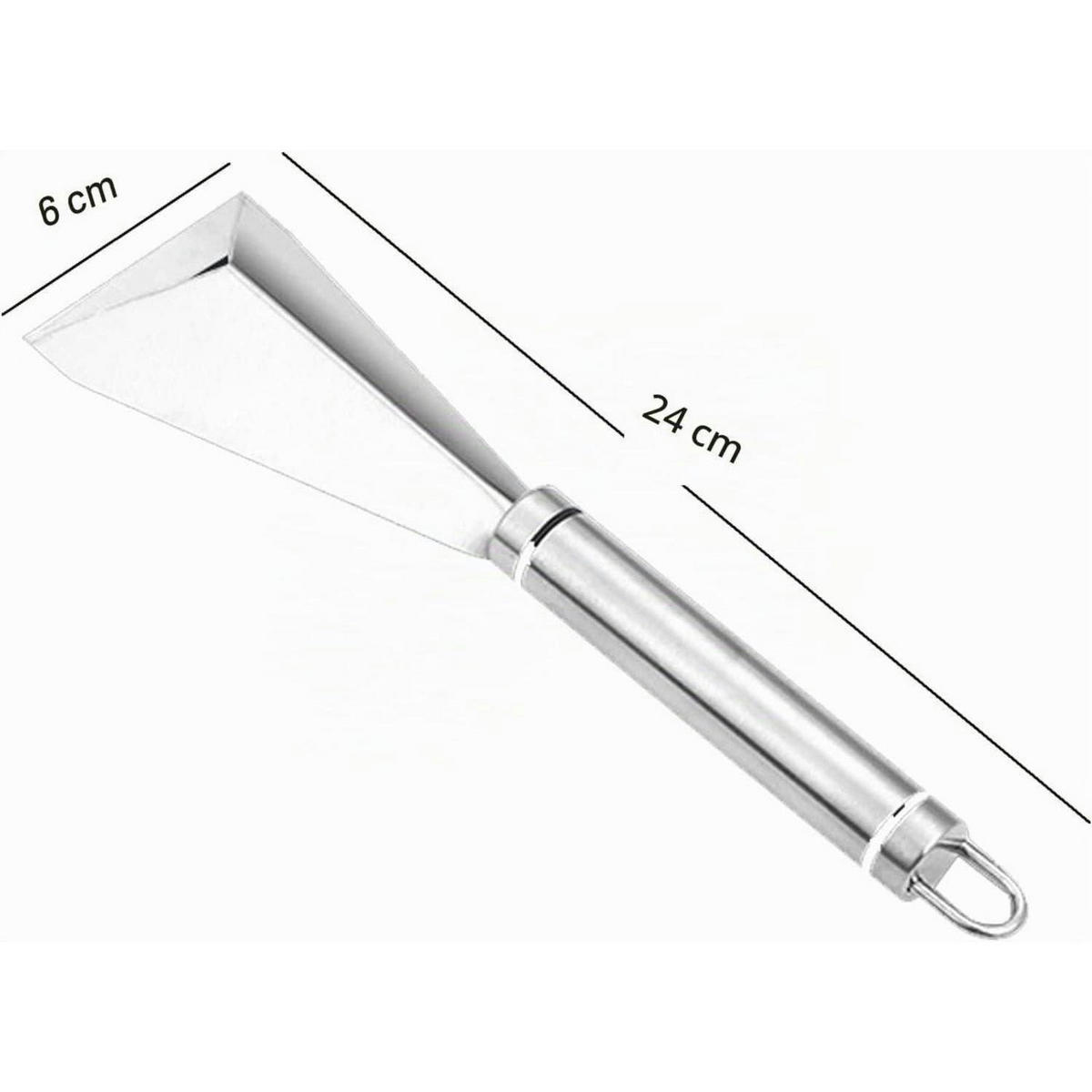 OBSTSCHNEIDER Edelstahl dreieckig - Silberfarben, Metall (24cm)