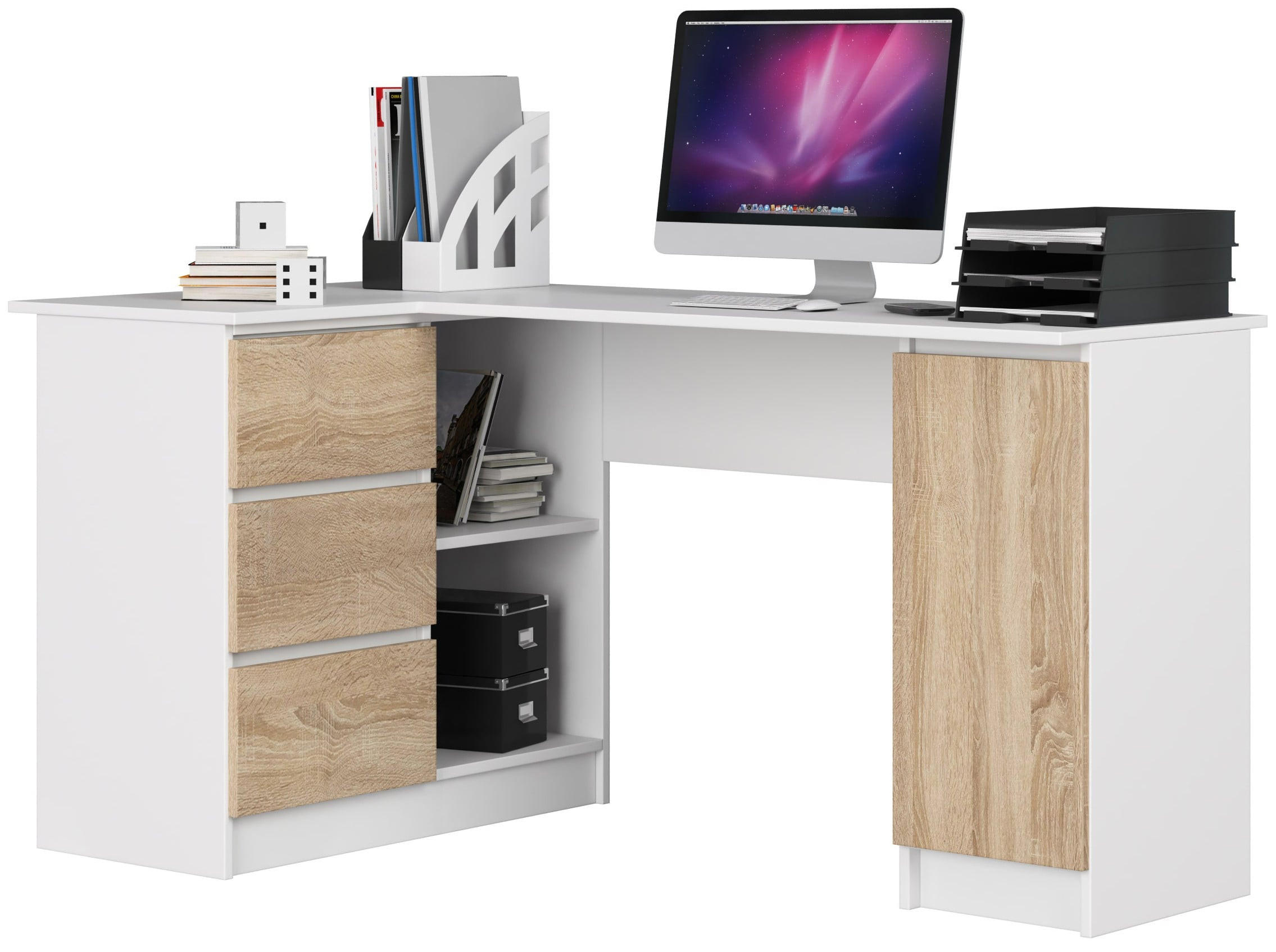 RAUMHIRSCH FURNITURE PSACÍ STŮL Bílý, dub Sonoma 77/155/85