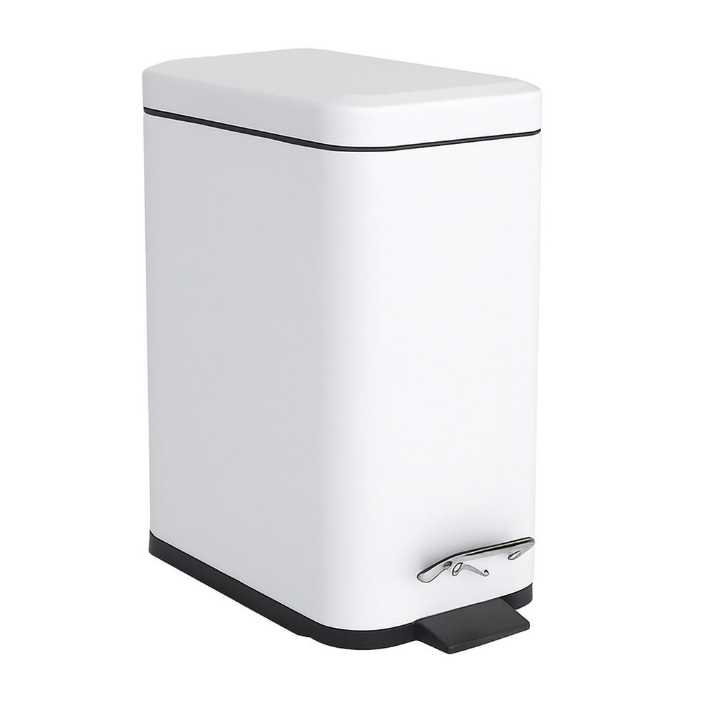 COȘ Alb cu pedală Soft close metal 5 l
