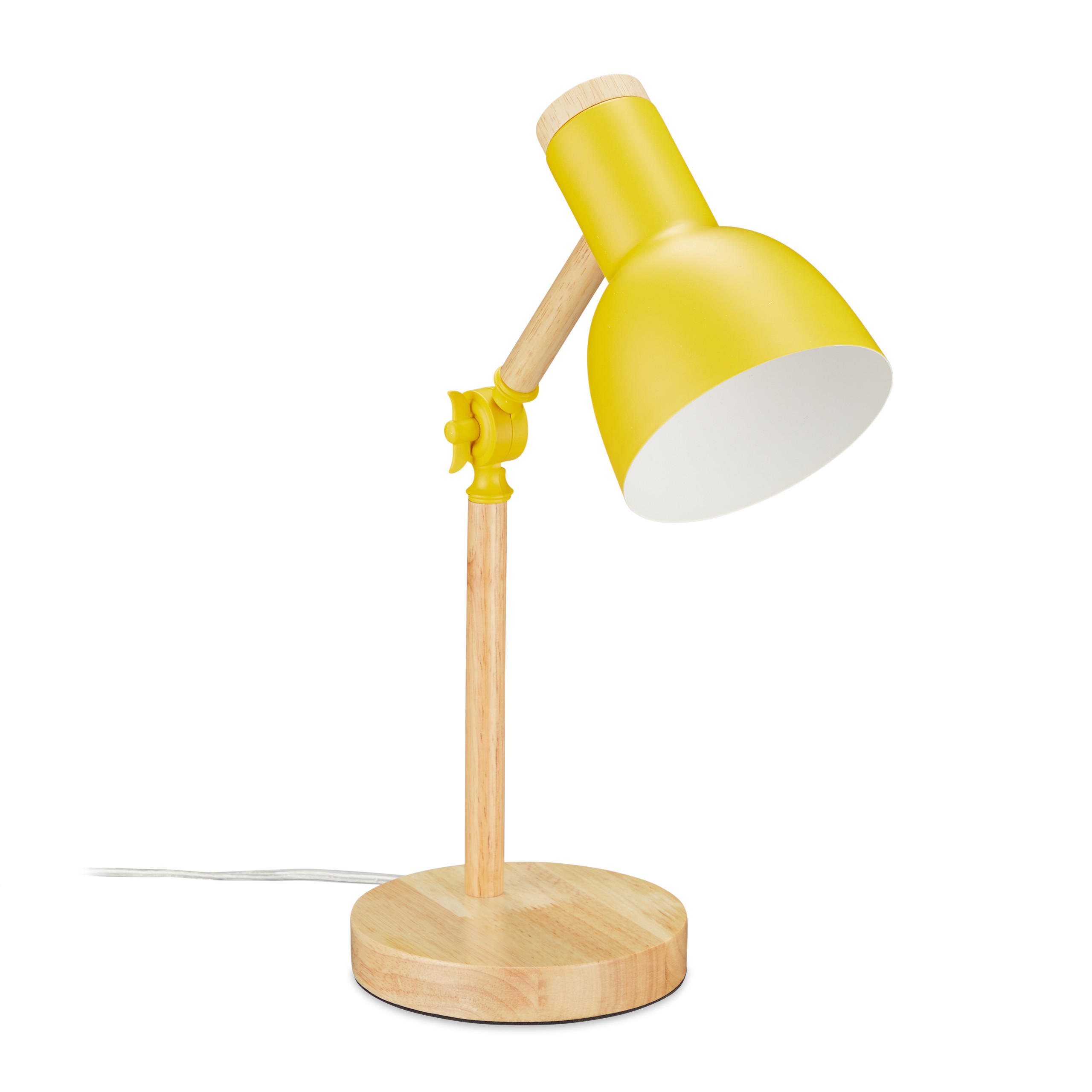 SCHREIBTISCHLAMPE - Multicolor, Holz/Kunststoff (14.5/14.5/45.5cm) - Relaxdays